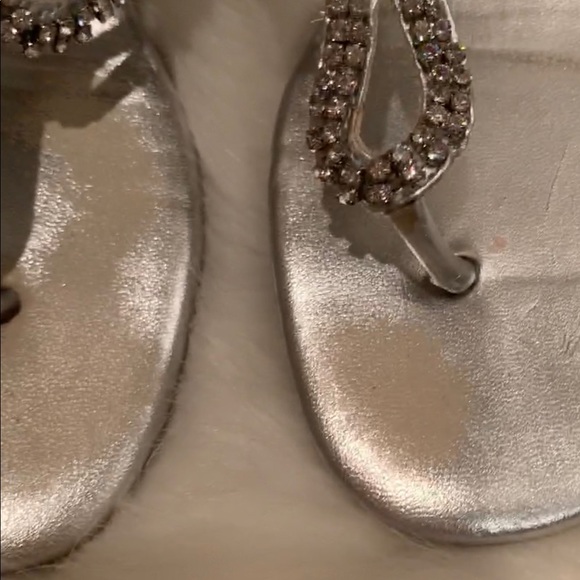 COPY - Stuart Weitzman Silver Rhinestone Sandal - Picture 4 of 5